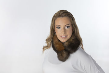 Show details for Fur Scarf - Pom Pom Style Picture of Fur Scarf - Pom Pom Style